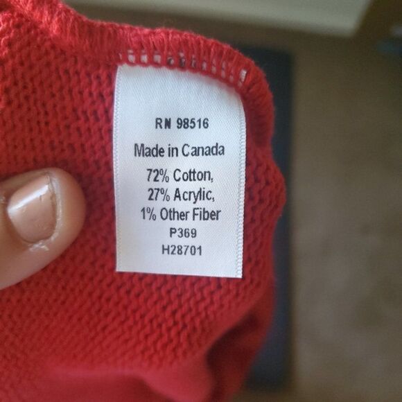 Coldwater creek red knit sweater - Picture 9 of 9